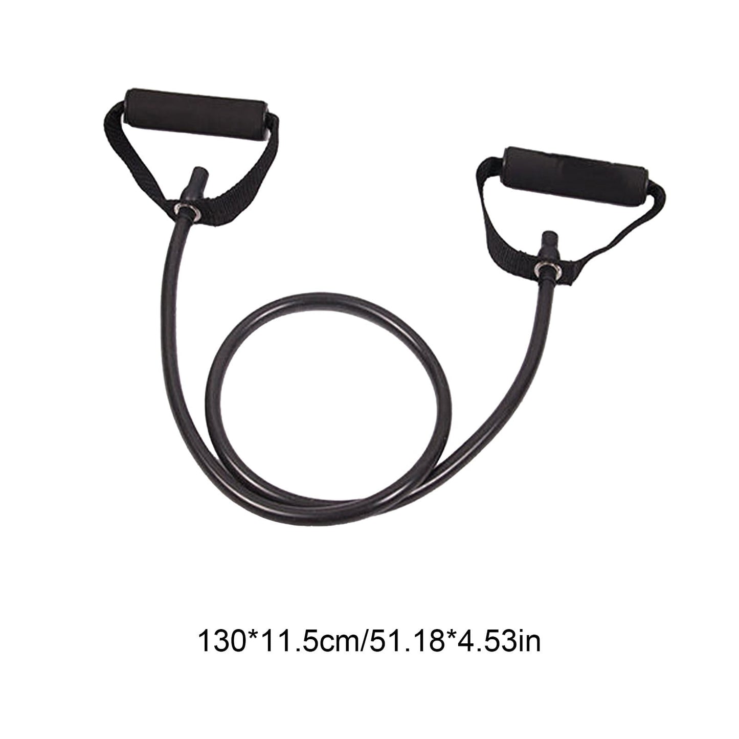 Resistance Bands with Handles, Exercise Bands with Handles, Single Resistance Bands for Resistance Training, Physical Therapy,Home Workouts, Fitness, Pilates,Shoulder And Neck Stretching Equipment Black