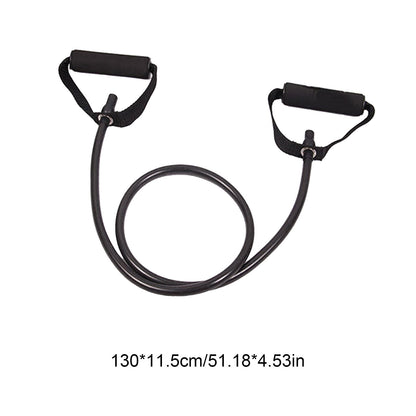 Resistance Bands with Handles, Exercise Bands with Handles, Single Resistance Bands for Resistance Training, Physical Therapy,Home Workouts, Fitness, Pilates,Shoulder And Neck Stretching Equipment Black