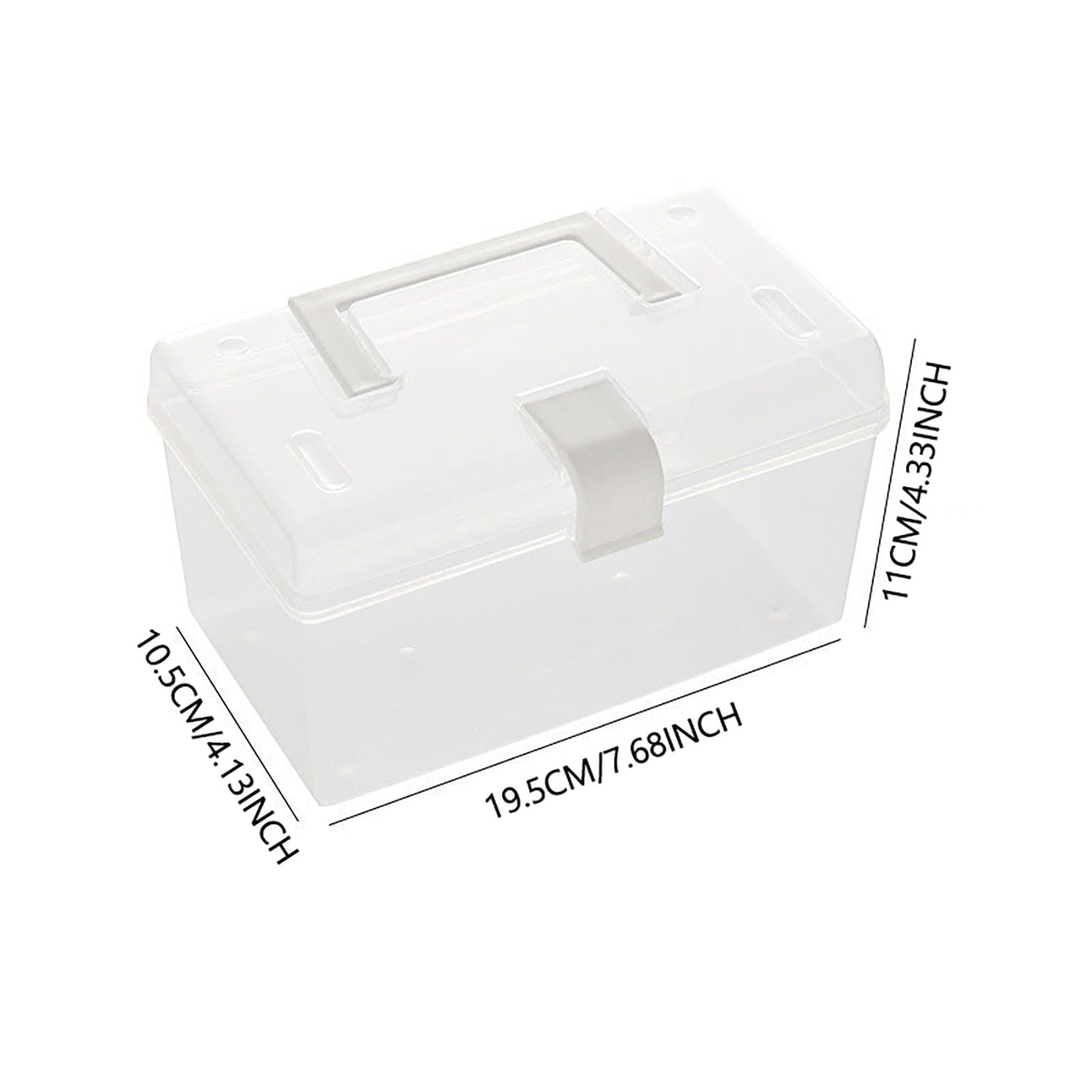 Plastic Storage Bins With Lid and Handle, Plastic Latch Storage Box, Stackable Storage Container, Small Plastic Storage Basket, Cute Organizer Box for Home, Office, 1 Pcs, 7.68x4.13x4.33 9.06" x 4.53" x 3.74" Clear
