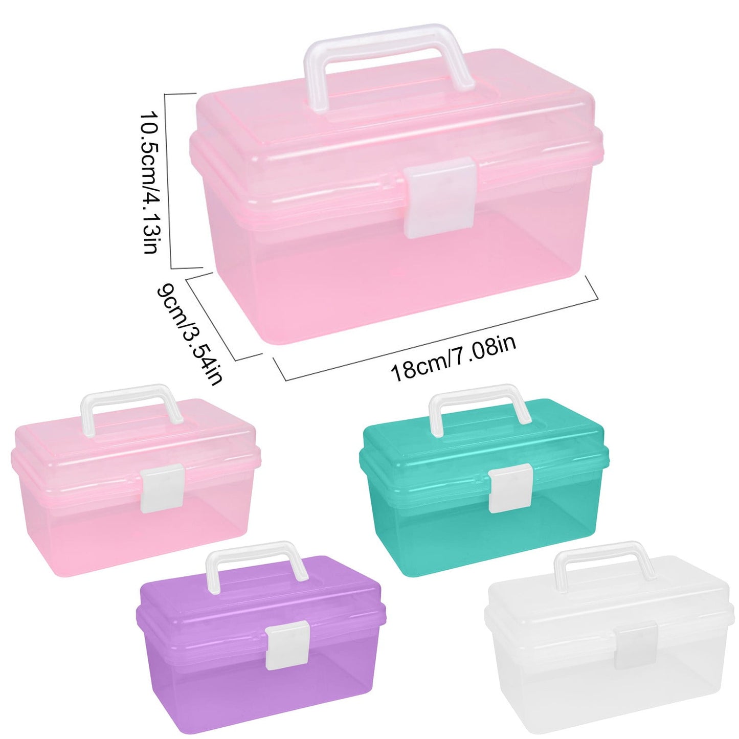 Plastic Storage Bins With Lid and Handle, Plastic Latch Storage Box, Stackable Storage Container, Small Plastic Storage Basket, Cute Organizer Box for Home, Office, 1 Pcs, 7.68x4.13x4.33 7.08" x 3.54" x 4.13" Purple