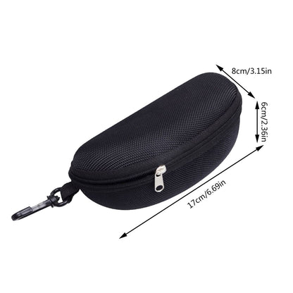 1 Pcs Eyeglass Sunglasses Cases,Sunglasses Case,Portable Travel Zipper Eyeglasses Frame,Glasses Case Hook For Mens And Womens,Portable Eyeglasses Case With Zipper,Hard Sunglasses Case,Black Hot Pink