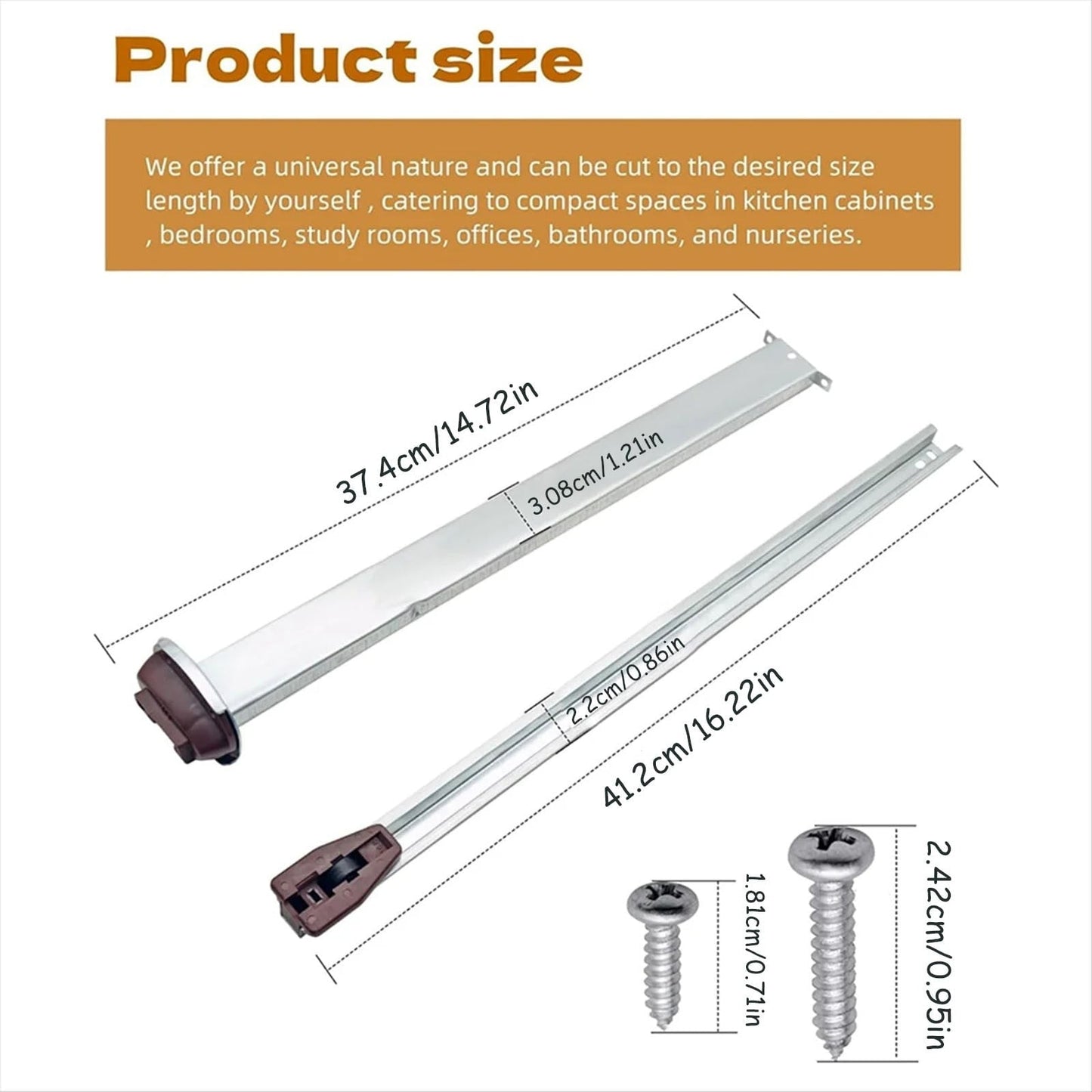Drawer Metal Slides,Drawer Slides Center Track for Rails Kit,15 Inch Drawer Metal Slides with Stop and Roller,Replacement for Dresser Nightstand Wardrobe Cabinet Drawer Tracks and Rails Kits(Silver) Silver