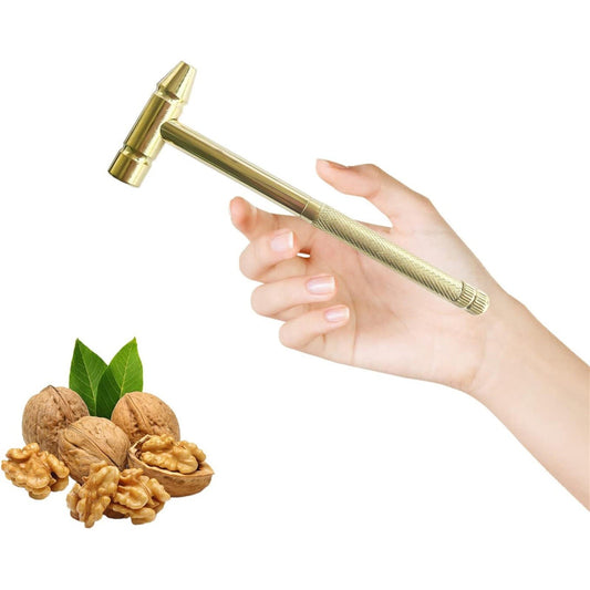 6 in 1 Metal Mini Hammer,Portable Multitool Hammers,Metal Hammer and Screwdriver Multitool Set with Anti-Slip Grip Handle Slotted/Flat Head Phillips Screwdriver and Hammer(Gold) Gold(2pc)