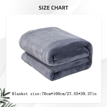 Fleece Throw Blanket for Couch,Super Soft Fuzzy Flannel Throw for Sofa, Luxury Plush Microfiber Bed Blanket, Cozy Home Decorative Velvet Gift Blanket,Fuzzy and Anti-Static(Grey 70x100cm) Blue1 70x100cm