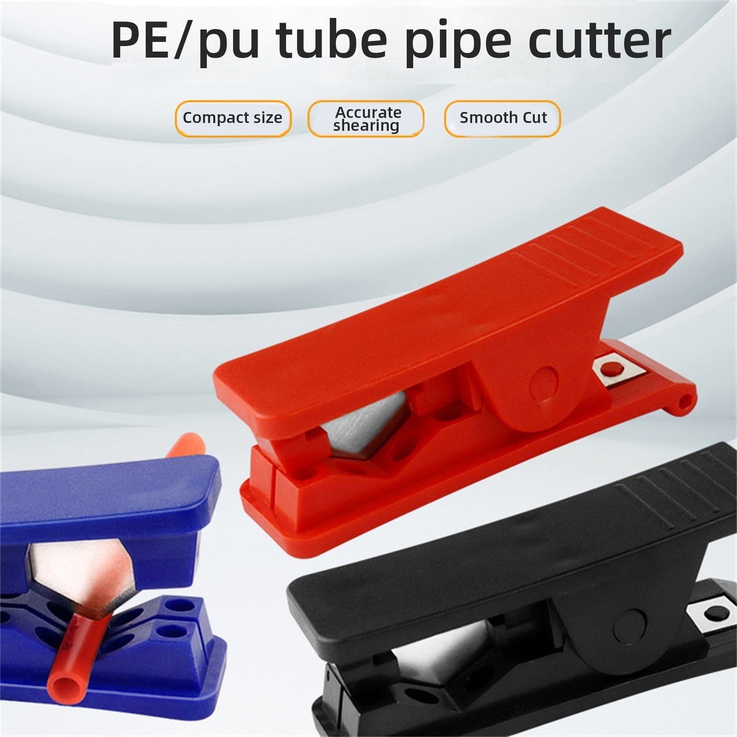 Plastic Tubing Cutter, Pipe Cutter With Comfortable Handle, Hose Tube Cutter, Pipe Accurate Tube Cutting Tool for Nylon PVC PU Tubing and Hose Cut up to 3/4 Inch, 1 Pcs, 3.13x0.96x1.31 3.13" x 0.96" x 1.31" Black*2