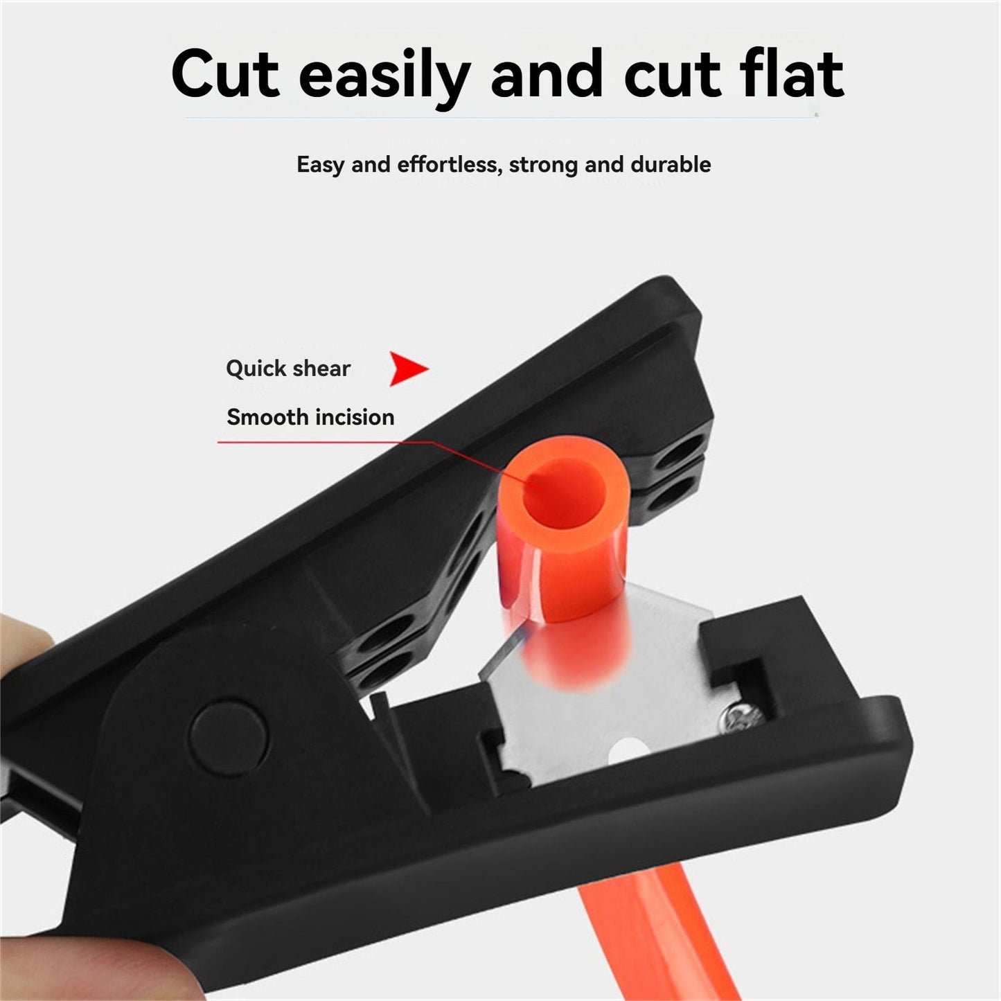 Plastic Tubing Cutter, Pipe Cutter With Comfortable Handle, Hose Tube Cutter, Pipe Accurate Tube Cutting Tool for Nylon PVC PU Tubing and Hose Cut up to 3/4 Inch, 1 Pcs, 3.13x0.96x1.31 3.13" x 0.96" x 1.31" Black*2
