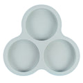 1 Pcs Silicone Egg Cups for Air Fryer,3-Cavity Cupcake Baking Tray,Round Silicone Baking Tools,Round Silicone Ramekins,for Sandwiches,Non-Stick Tray for Baking Accessories,(Dark Gray,9.06x8.46 in) Gray