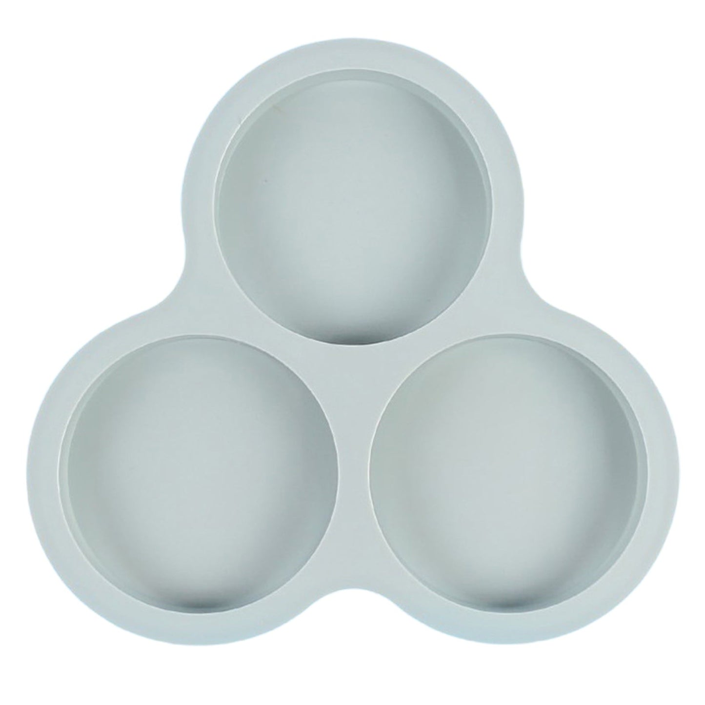 1 Pcs Silicone Egg Cups for Air Fryer,3-Cavity Cupcake Baking Tray,Round Silicone Baking Tools,Round Silicone Ramekins,for Sandwiches,Non-Stick Tray for Baking Accessories,(Dark Gray,9.06x8.46 in) Gray