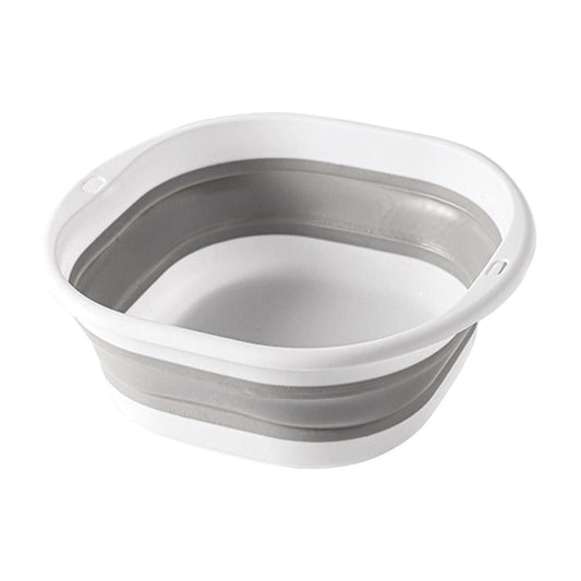 Foldable Massage Foot Bath Bucket with Retractable Design,Portable and Large Capacity for Home Use,Silicone Material with Anti-Slip Bottom,Heat Retention,Ideal for Relaxation and Spa. Gray