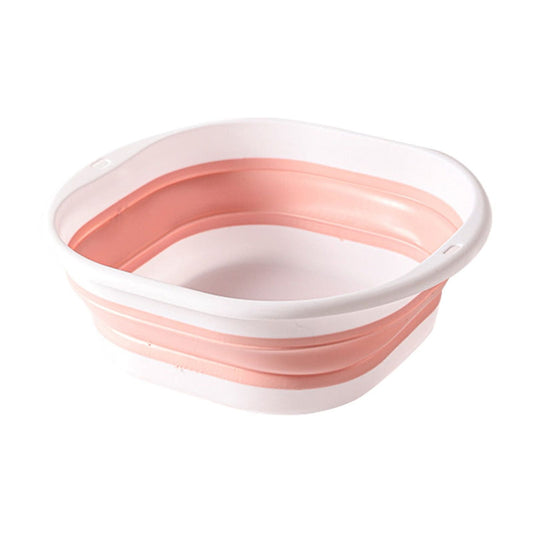 Foldable Massage Foot Bath Bucket with Retractable Design,Portable and Large Capacity for Home Use,Silicone Material with Anti-Slip Bottom,Heat Retention,Ideal for Relaxation and Spa. Pink