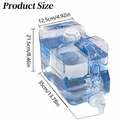 Fridge Water Dispensers Bottle with Leak-proof Spigot and Convenient Handle Plastic Cold Juice Beverage Dispenser Jug for Party Refrigerator Drink Juice Iced Tea, 1.5 Gallon, 1 Pcs, 13.78x4.92x8.46 13.78" x 4.92" x 8.46" Clear.