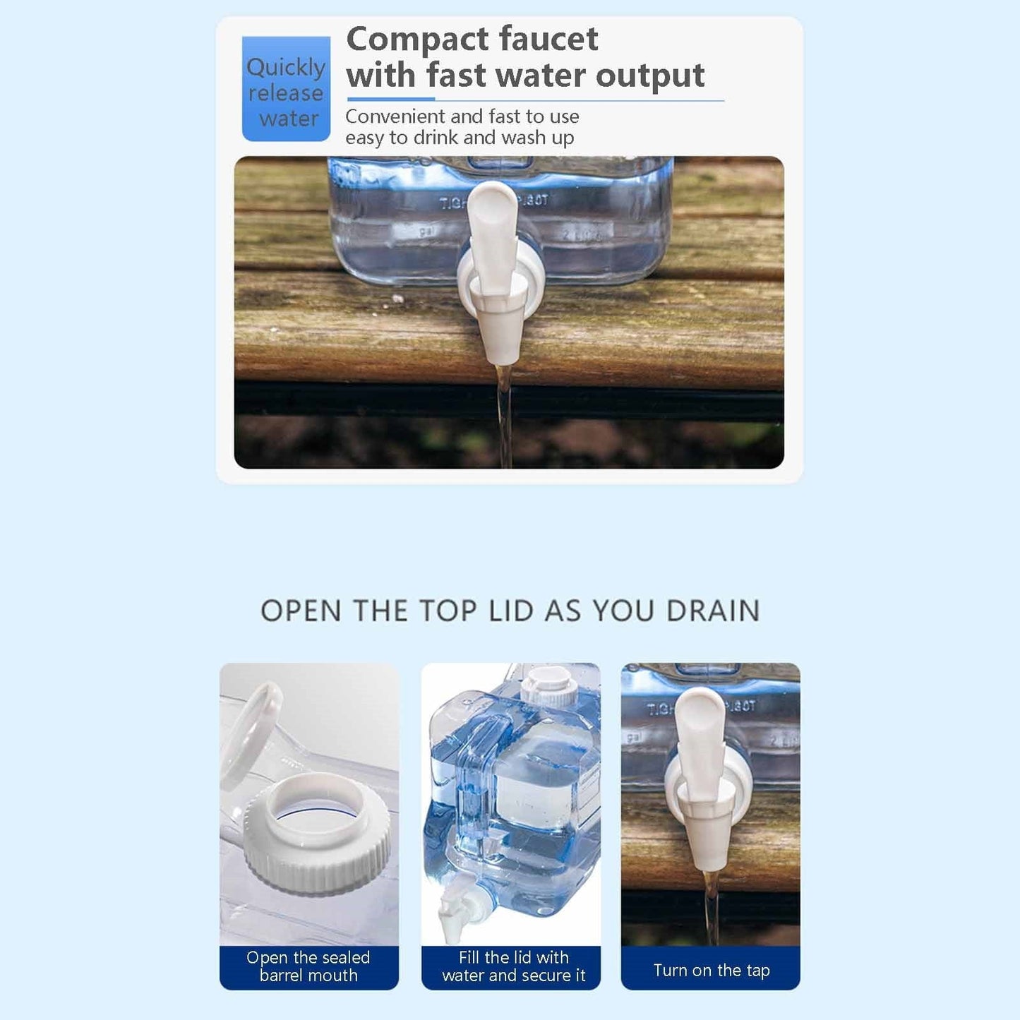 Fridge Water Dispensers Bottle with Leak-proof Spigot and Convenient Handle Plastic Cold Juice Beverage Dispenser Jug for Party Refrigerator Drink Juice Iced Tea, 1.5 Gallon, 1 Pcs, 13.78x4.92x8.46 13.78" x 4.92" x 8.46" Clear.