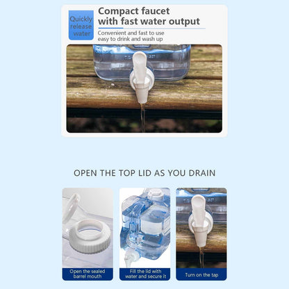 Fridge Water Dispensers Bottle with Leak-proof Spigot and Convenient Handle Plastic Cold Juice Beverage Dispenser Jug for Party Refrigerator Drink Juice Iced Tea, 1.5 Gallon, 1 Pcs, 13.78x4.92x8.46 13.78" x 4.92" x 8.46" Clear.