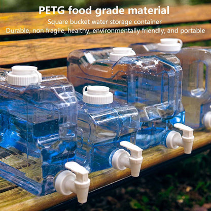 Fridge Water Dispensers Bottle with Leak-proof Spigot and Convenient Handle Plastic Cold Juice Beverage Dispenser Jug for Party Refrigerator Drink Juice Iced Tea, 1.5 Gallon, 1 Pcs, 13.78x4.92x8.46 13.78" x 4.92" x 8.46" Clear.