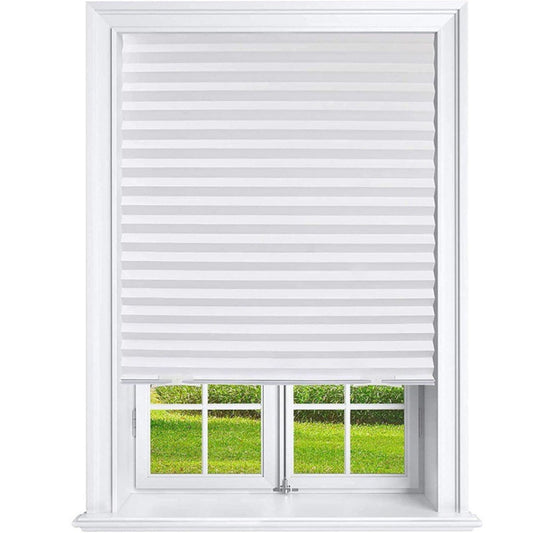 1 Pack Sunshade Shades,Pleated Paper Blinds for Indoor Windows Cut to Size Paper Shades,Thermal Insulation Blinds for Windows,No Tools,No Drilling for Office, Bedroom, Living Room(White 60x150cm) White 60x150cm