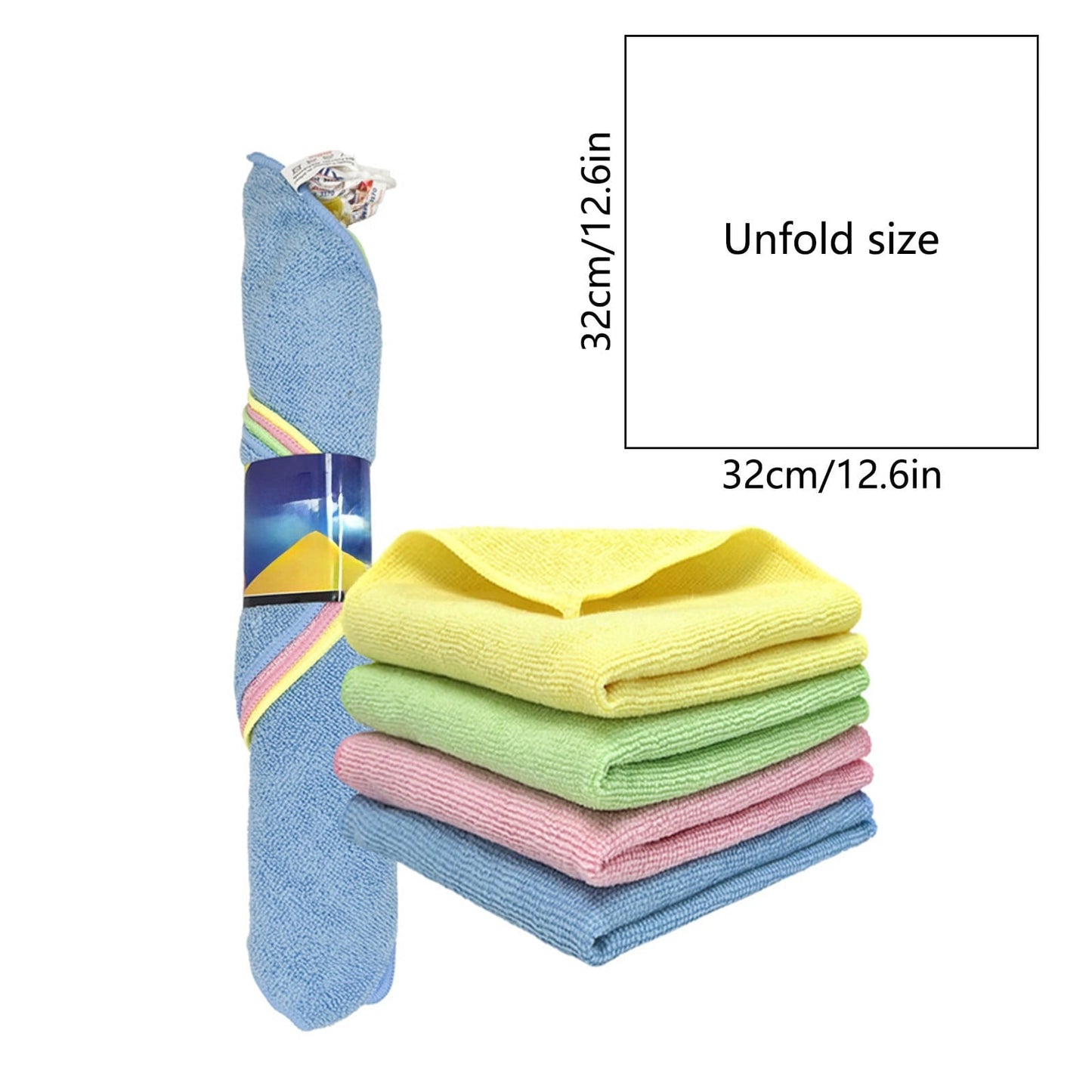 Ultra-Fine Microfiber Waffle Weave Cleaning Cloth 4 Piece,Super Absorbent and Quick-Drying for Kitchen or Car,Soft and Lint-Free,Reusable and Durable for Daily Cleaning Tasks.
