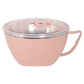 Plastic Soup Bowls with Handles, Microwave Safe Bowl with Lid, Microwavable Soup Mug with Lid, Large Soup Cups for Ramen Noodle Cereal, 1 Pcs, 5.91x3.14 5.91" x 3.14" Light Blue