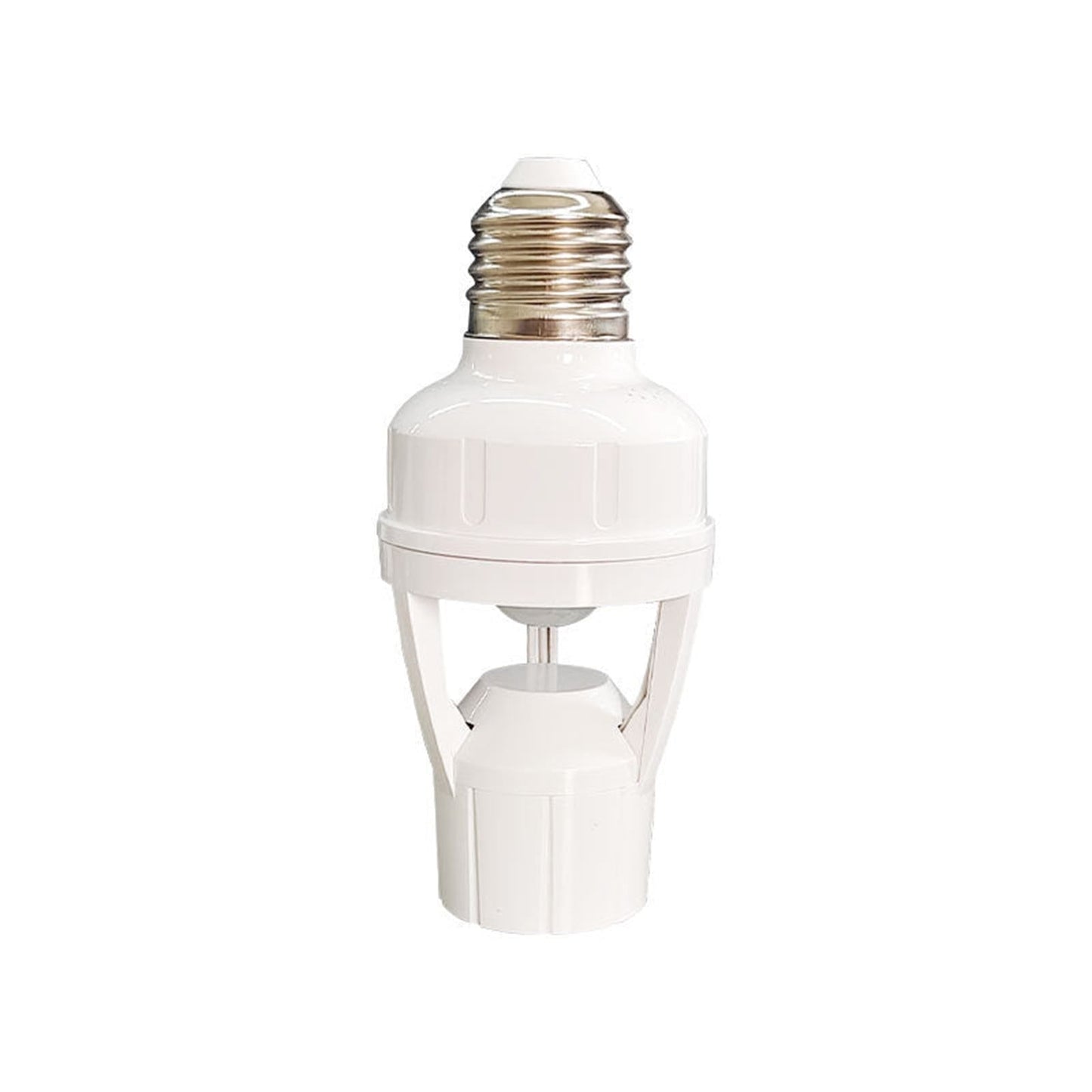 E27 Screw Motion Sensor Light Socket with Infrared Detection,Automatic On/Off for Stairs and Hallways,Easy Installation No Wiring,360-Direction Sensing for Energy Saving and Security