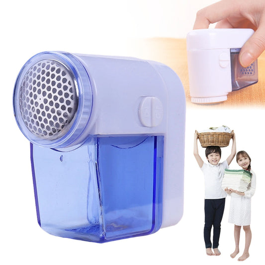 Fabric Shaver and Lint Remover,Portable Fabric Shaver,Electric Lint Remover for Clothes, Sweaters,Blankets,Battery-Operated Fuzz Remover with Protective Cover,2.75'x2.75'(Blue) Blue