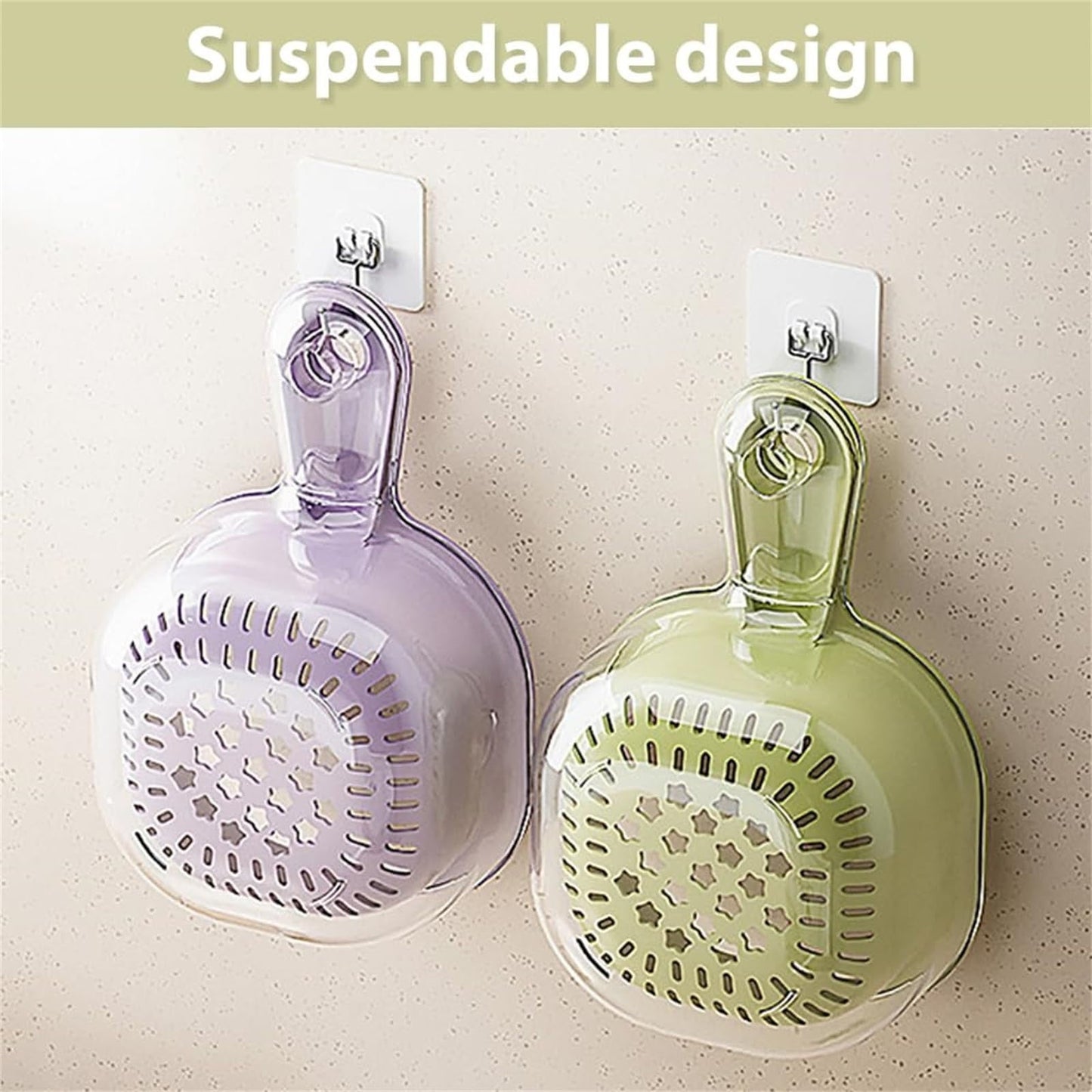 Small Fruit Colander, Fruit Rinser Strainer Container Dual-Layer Vegetable Cutting And Draining Basket, Watermelon Bowl With Strainer For Mini Berry And Tomato Grape Washer, 1 Pcs, 7.67x4.72 7.67" x 4.72" White
