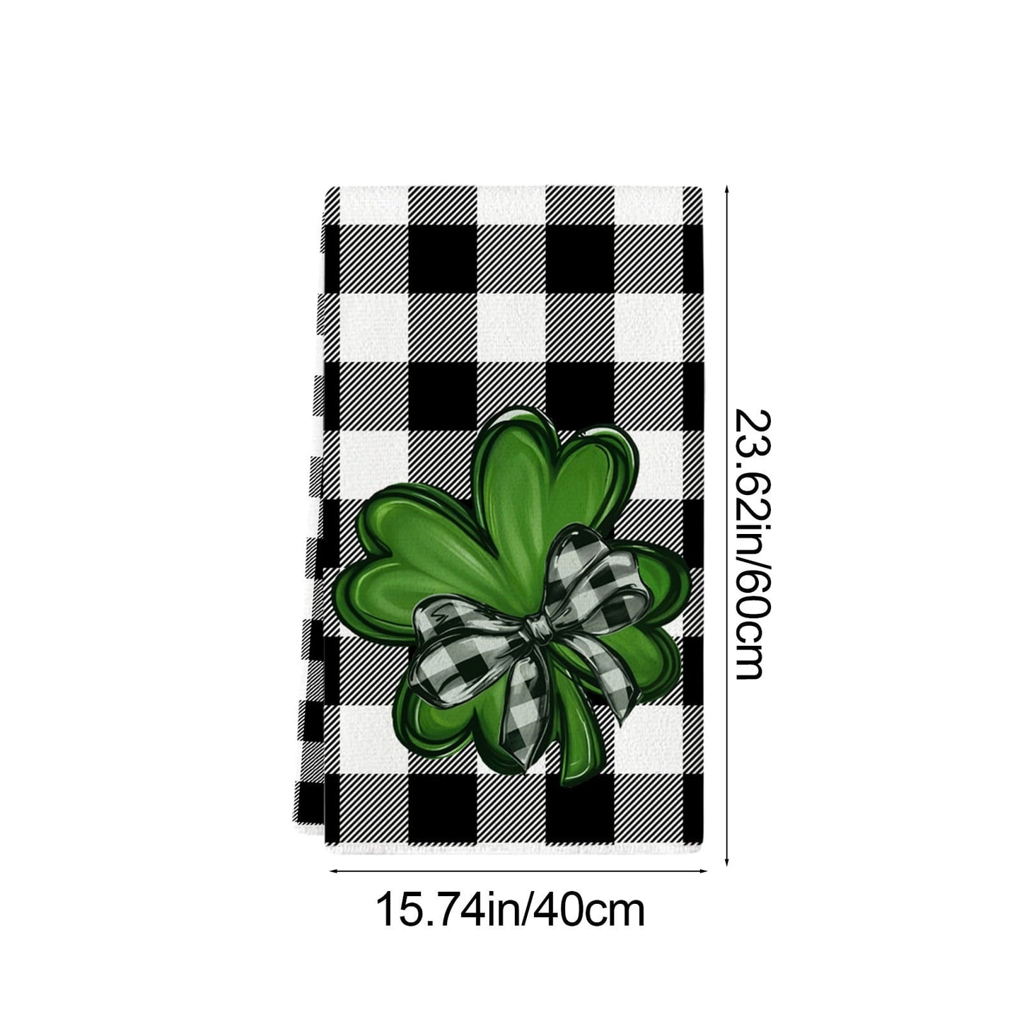 Shamrock Green Dish Towel,Set of 1 St.Patrick's Day Kitchen Towel,Bathroom Decorative Cloth for Irish Decoration Kitchen Bathroom Home Cooking Housewarming Gifts,15 x 24 Inch A