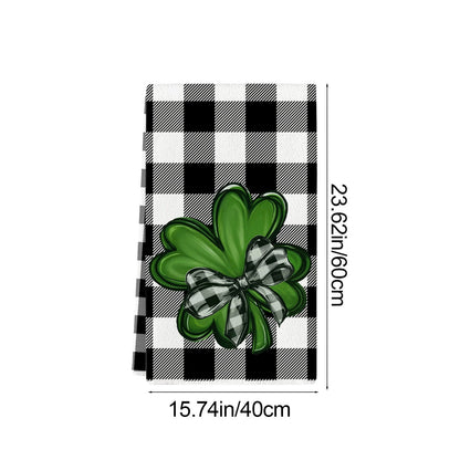 Shamrock Green Dish Towel,Set of 1 St.Patrick's Day Kitchen Towel,Bathroom Decorative Cloth for Irish Decoration Kitchen Bathroom Home Cooking Housewarming Gifts,15 x 24 Inch A