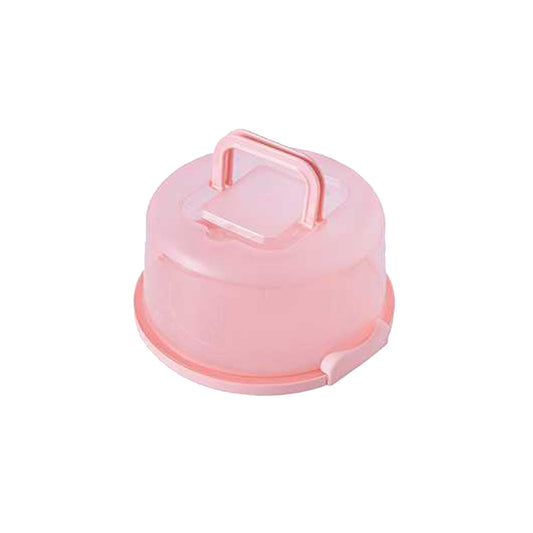 Portable Cake Storage Box, Transparent Plastic Cover with Snap Locks for Freshness, 26x22.5x13.5cm Airtight Container for Cupcakes or Snacks, Refrigerator-Safe and Odor-Proof Design Pink