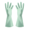 Reusable Household Dishwashing Cleaning Gloves, Food-Grade Natural Rubber with Non-Slip Textured Grip, Long Length for Hand and Arm Protection, Ideal for Kitchen, Gardening, and Janitorial Tasks Mint Green S