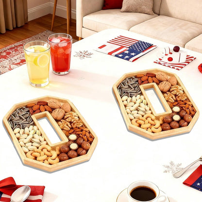 Wooden 2026 Party Supplies Charcuterie Numbers Fillable Decoration,2026 Graduation Fillable Numbers,Number Charcuterie Board Box for Fruit Cheese Platter Candy Cake Plates,Display Candy Snack Tray Number 0
