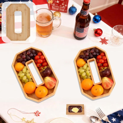 Wooden 2026 Party Supplies Charcuterie Numbers Fillable Decoration,2026 Graduation Fillable Numbers,Number Charcuterie Board Box for Fruit Cheese Platter Candy Cake Plates,Display Candy Snack Tray Number 0