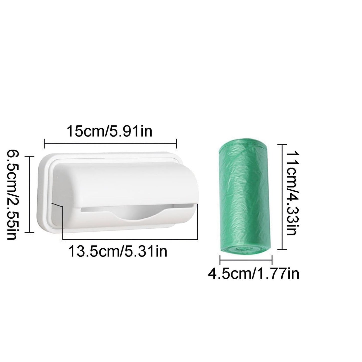 Trash Bags Dispenser Bag Dispenser For Small Bin Liner Kit Trash Bag Dispenser For Bottom Of Can Trash Can Liner Dispenser No Punching Required Wall Mount Garbage Bag Dispenser Beige