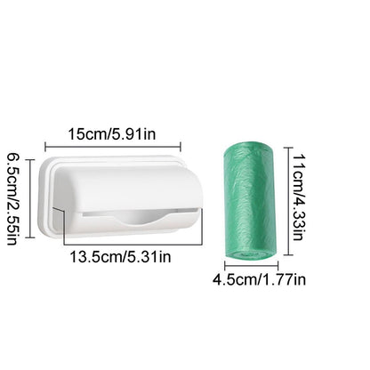Trash Bags Dispenser Bag Dispenser For Small Bin Liner Kit Trash Bag Dispenser For Bottom Of Can Trash Can Liner Dispenser No Punching Required Wall Mount Garbage Bag Dispenser Beige