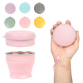 Collapsible Cup - Travel Mug - Camping Cup - Collapsible Cup - Drinking Cup - Coffee Cup To Go - Camping Tableware - Silicone Cup - Outdoor Cup - Folding Cup - Travel Accessories - Cup with Lid - Pink - 1 Piece