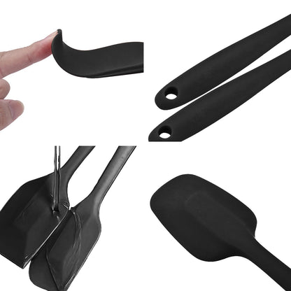 Baking - Silicone Spatulas - Set of 6 Silicone Spatulas, Heat Resistant up to 600°F, Food Safe, BPA Free, Flexible, Suitable for Frying Eggs, Burgers and Pancakes