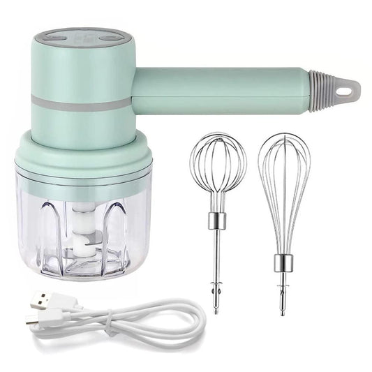Blender Whisk - 2 in 1 Cordless Electric Blender, Portable Multifunctional Food Processor, Can Be Used to Mix Eggs, Whip Cream, Chop Garlic, Etc.