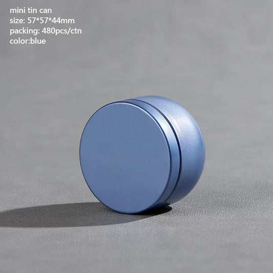 Tea Box - Portable Mini Tea Caddy, Large Tea Storage Container, Small Round Tin Coffee Caddy.