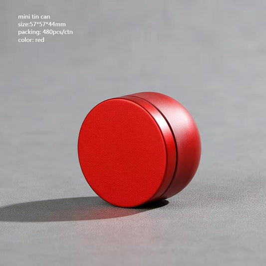 Tea Box - Portable Mini Tea Caddy, Large Tea Storage Container, Small Round Tin Coffee Caddy.