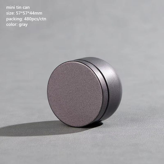 Tea Box - Portable Mini Tea Caddy, Large Tea Storage Container, Small Round Tin Coffee Caddy.