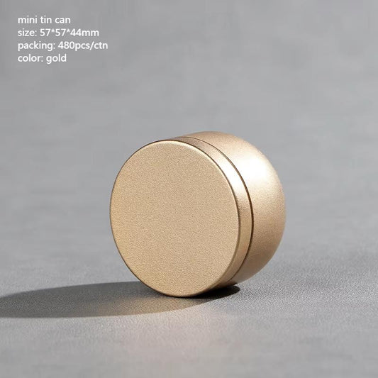 Tea Box - Portable Mini Tea Caddy, Large Tea Storage Container, Small Round Tin Coffee Caddy.