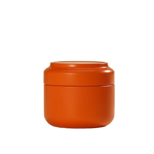 Tea Box - Portable Mini Tea Caddy, Large Tea Storage Container, Small Round Tin Coffee Caddy.