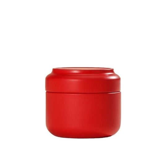 Tea Box - Portable Mini Tea Caddy, Large Tea Storage Container, Small Round Tin Coffee Caddy.