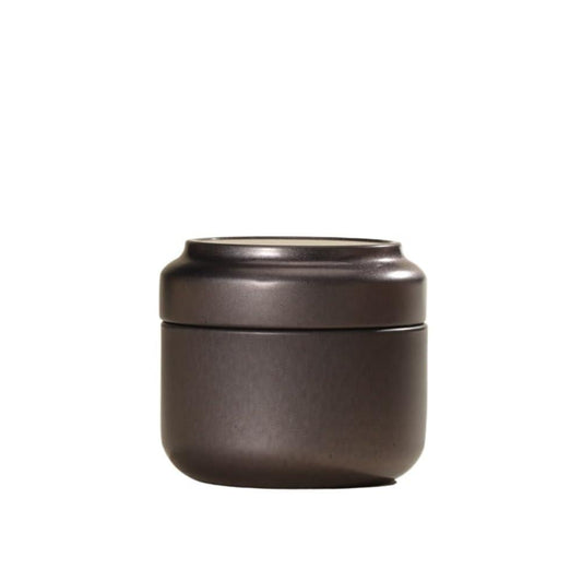 Tea Box - Portable Mini Tea Caddy, Large Tea Storage Container, Small Round Tin Coffee Caddy.