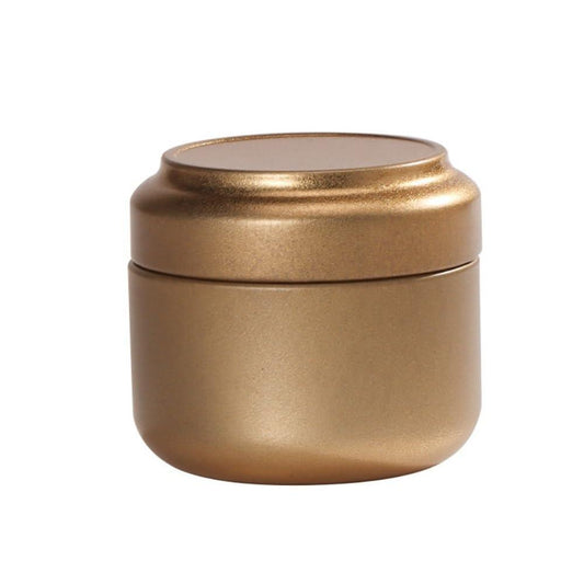 Tea Box - Portable Mini Tea Caddy, Large Tea Storage Container, Small Round Tin Coffee Caddy.