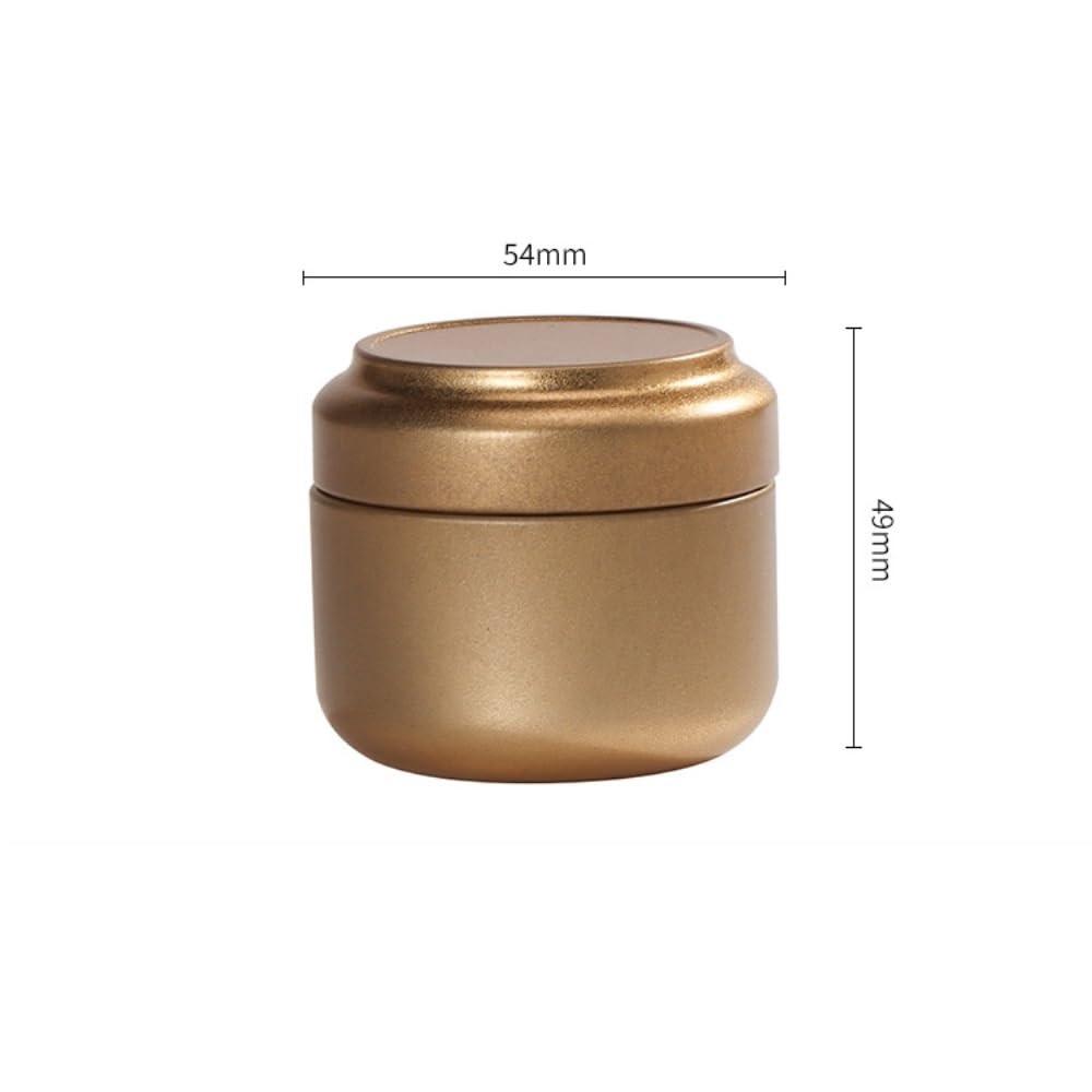 Tea Box - Portable Mini Tea Caddy, Large Tea Storage Container, Small Round Tin Coffee Caddy.