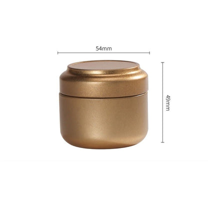 Tea Box - Portable Mini Tea Caddy, Large Tea Storage Container, Small Round Tin Coffee Caddy.