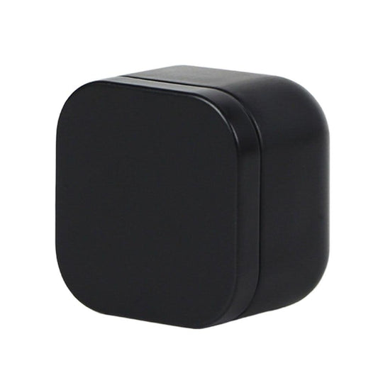 Tea box - Square tin container, tea caddy, metal candy box.