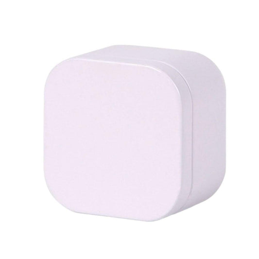 Tea box - Square tin container, tea caddy, metal candy box.
