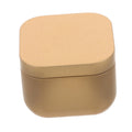 Tea box - Square tin container, tea caddy, metal candy box.