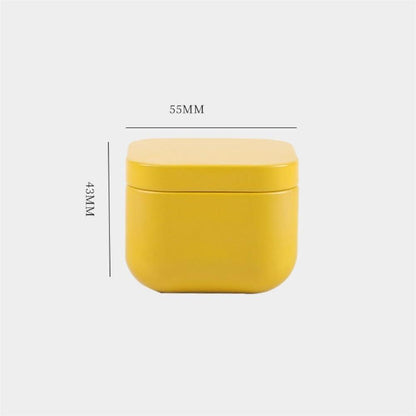 Tea box - Square tin container, tea caddy, metal candy box.