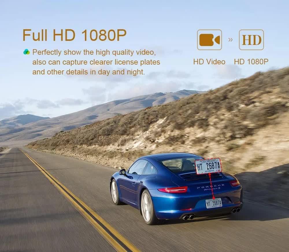 Car Dashcam - 120-degree viewing angle - Night vision - Full HD video - Super compact - Parking mode - Loop recording - Collision detection - Rear view camera - 3.0-inch TNT screen - Car Dashcam.
